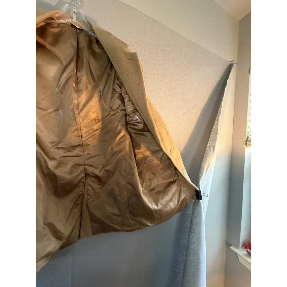 PBM Blazer Sport Coat Mens 40 Beige 100% Camel Hair USA Jacket Old Money
